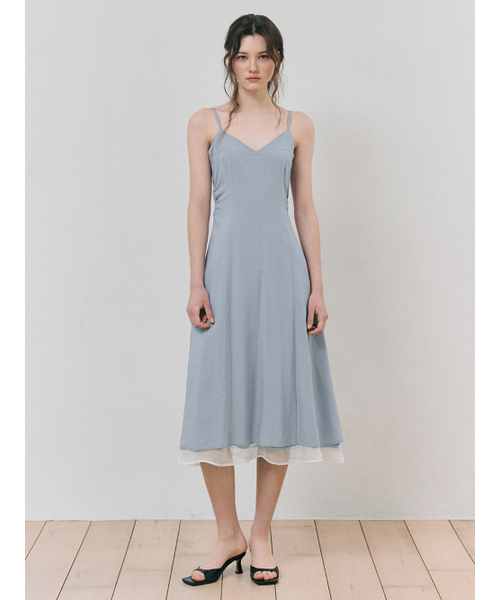 ETMON（エトモン）の「Slip Layered Hem Dress, Sky Blue（ワンピース・レディース・その他・MEDIUM/SMALL）」の3枚目の写真