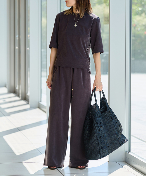 IENA LA BOUCLE(イエナラブークル)の「《追加》IENA LA BOUCLE Cupra mix Tシャツ(Tシャツ/カットソー・レディース・ブラウン/ブラック・FREE)」の4枚目の写真
