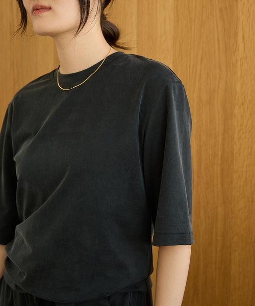 IENA LA BOUCLE(イエナラブークル)の「《追加》IENA LA BOUCLE Cupra mix Tシャツ(Tシャツ/カットソー・レディース・ブラウン/ブラック・FREE)」の9枚目の写真