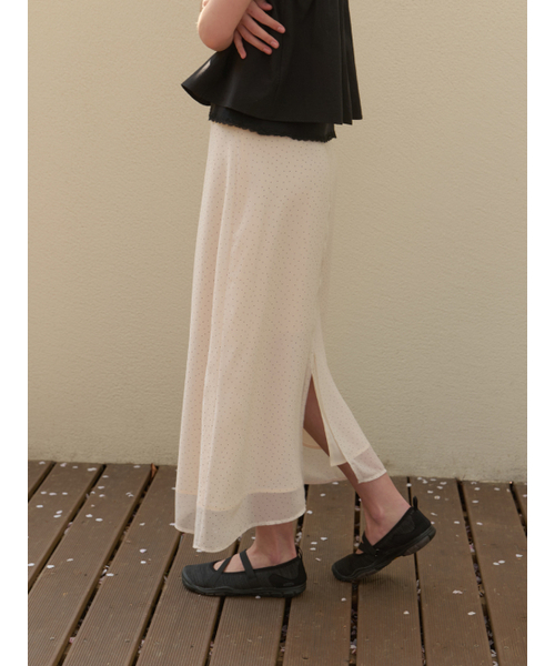 RE_L(リエル)の「Rousseau dot skirt (cream)(スカート・レディース・その他・SMALL/MEDIUM)」の4枚目の写真