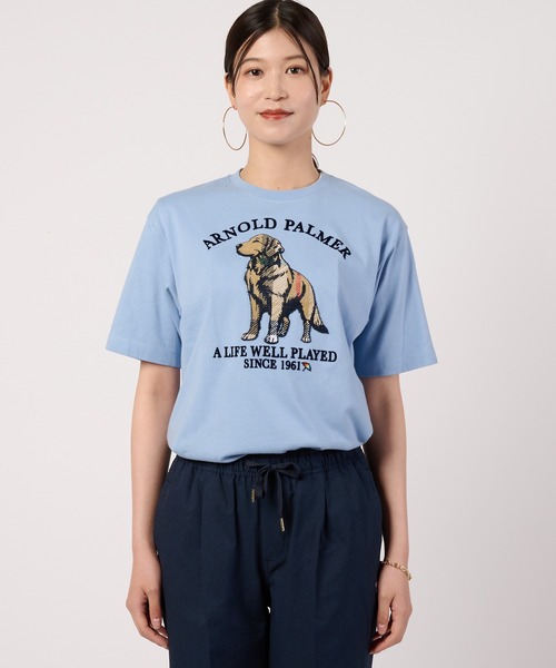 Arnold Palmer(アーノルドパーマー)の「シェア アソート グラフィック Tシャツ(Tシャツ/カットソー・レディース・レッド/サックスブルー/ホワイト/ブラック・LL/L/M/S/XS)」の21枚目の写真