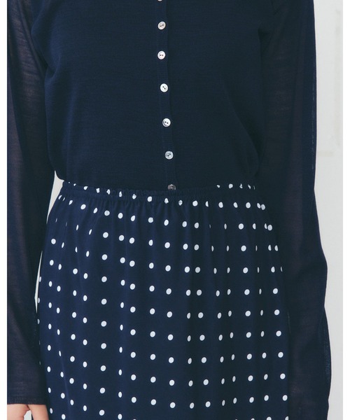 THE SHINZONE(ザ シンゾーン)の「POLKA DOT LEAVERS LACE SKIRT 26MMSSK04(スカート・レディース・ネイビー・MEDIUM/SMALL)」の3枚目の写真
