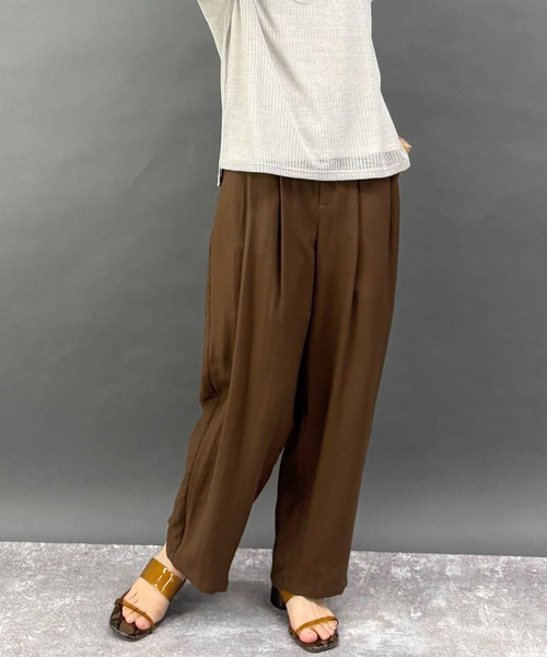 NICOLE white（ニコルホワイト）の「シアーカルゼパンツ（その他パンツ・レディース・サックスブルー/イエロー/ブラウン・FREE）」の19枚目の写真