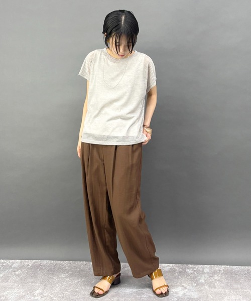 NICOLE white（ニコルホワイト）の「シアーカルゼパンツ（その他パンツ・レディース・サックスブルー/イエロー/ブラウン・FREE）」の20枚目の写真