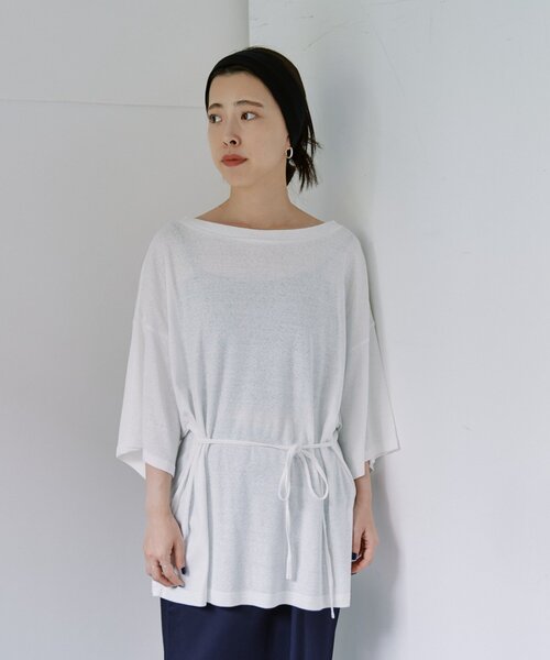 SHENERY(シーナリー)の「スラブコットンBIGTee(Tシャツ/カットソー・レディース・オフホワイト/カーキ/ブラック・FREE)」の11枚目の写真