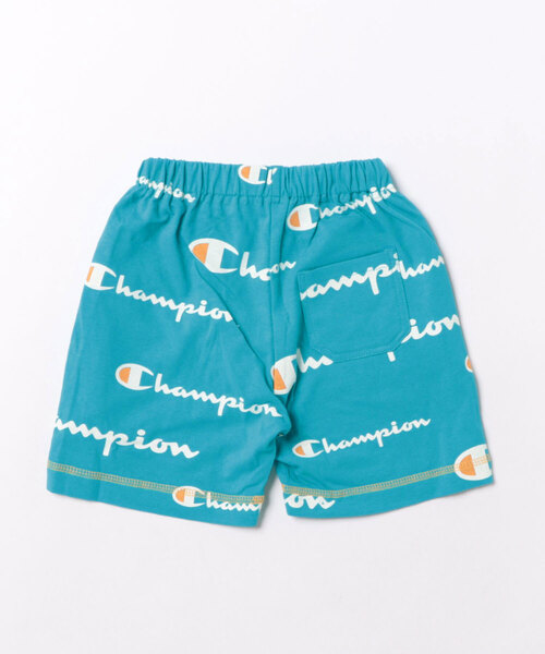 Champion（チャンピオン）の「【5/22(金)発売】Champion チャンピオン ショートパンツ ロゴ総柄（その他パンツ・キッズ・グリーン・100cm/110cm/120cm/130cm）」の2枚目の写真