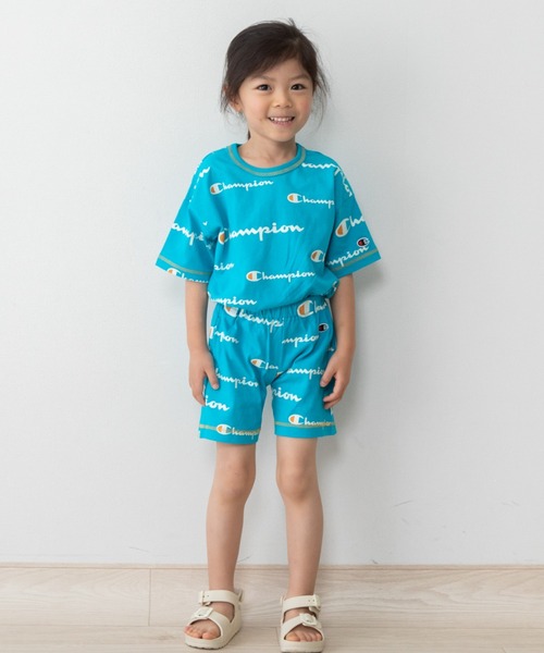 Champion（チャンピオン）の「【5/22(金)発売】Champion チャンピオン ショートパンツ ロゴ総柄（その他パンツ・キッズ・グリーン・100cm/110cm/120cm/130cm）」の5枚目の写真