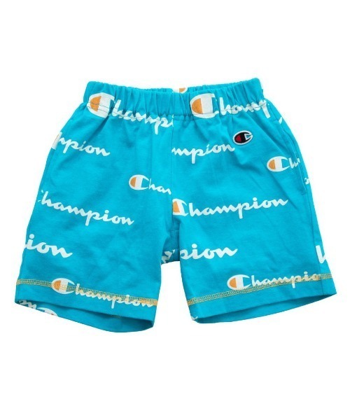 Champion（チャンピオン）の「【5/22(金)発売】Champion チャンピオン ショートパンツ ロゴ総柄（その他パンツ・キッズ・グリーン・100cm/110cm/120cm/130cm）」の4枚目の写真