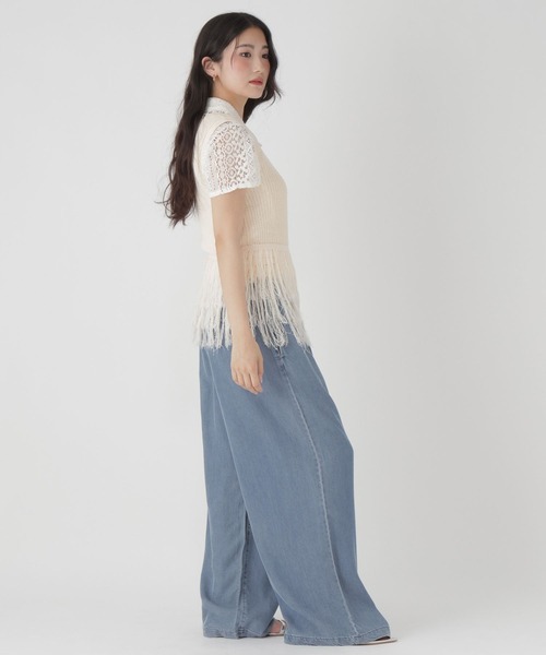 GLOBAL WORK(グローバルワーク)の「フリンジニットベスト/684044(ベスト・レディース・オフホワイト・LARGE/MEDIUM)」の11枚目の写真