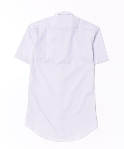 TOKYO SHIRTS(トウキョウシャツ)の「【超形態安定】【接触冷感】 形態安定ノンアイロン ボタンダウン 半袖ビジネスワイシャツ(ビジネスシャツ・メンズ・パープル・首回り37cm/首回り39cm/首回り41cm/首回り42cm/首回り43cm)」の7枚目の写真