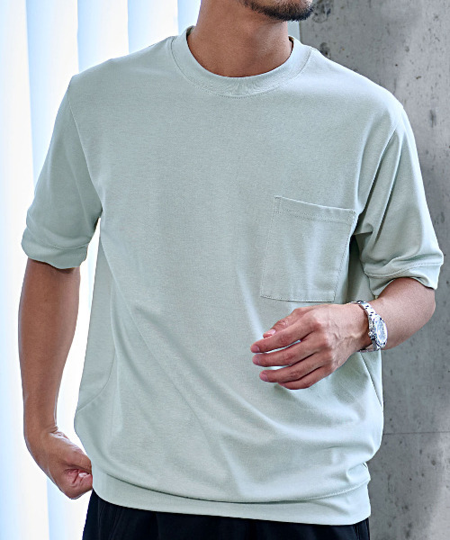 SILVER BULLET(シルバーバレット)の「『SILVER BULLET SELECT AP/シルバーバレットセレクト』汗染み軽減スマートTシャツ(Tシャツ/カットソー・メンズ・ライトグレー/ブラック/グレー系1/ホワイト/グレー系2/グレー系3/グレー系4/グレー系5・L/LL/M)」の7枚目の写真
