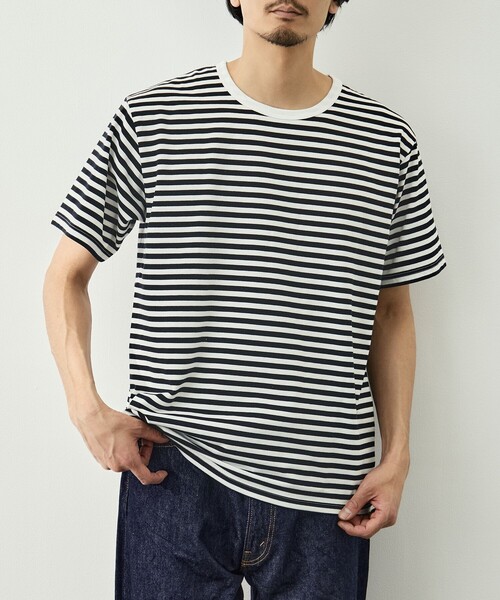 nanamica（ナナミカ）の「【nanamica/ナナミカ】COOLMAX Stripe Jersey Tee（Tシャツ/カットソー・メンズ・ブラック/グレー・S/M）」の2枚目の写真