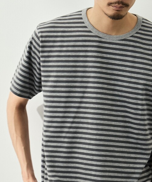 nanamica（ナナミカ）の「【nanamica/ナナミカ】COOLMAX Stripe Jersey Tee（Tシャツ/カットソー・メンズ・ブラック/グレー・S/M）」の6枚目の写真