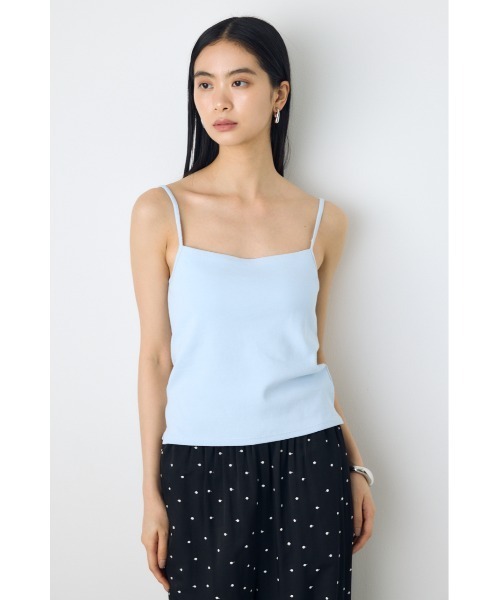 AZUL by moussy(アズールバイマウジー)の「カップ付リブキャミソール パット付き 1枚で着れる◎ 夏服 春服(キャミソール・レディース・アイボリー/ライトブラック/ライトブルー・SMALL/MEDIUM)」の18枚目の写真