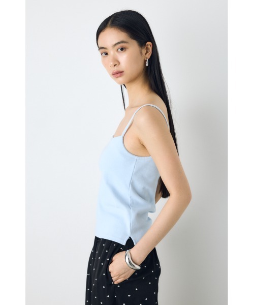 AZUL by moussy(アズールバイマウジー)の「カップ付リブキャミソール パット付き 1枚で着れる◎ 夏服 春服(キャミソール・レディース・アイボリー/ライトブラック/ライトブルー・SMALL/MEDIUM)」の19枚目の写真