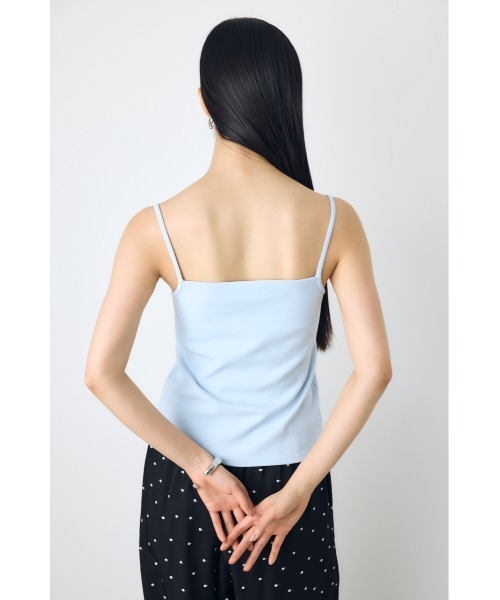 AZUL by moussy(アズールバイマウジー)の「カップ付リブキャミソール パット付き 1枚で着れる◎ 夏服 春服(キャミソール・レディース・アイボリー/ライトブラック/ライトブルー・SMALL/MEDIUM)」の20枚目の写真