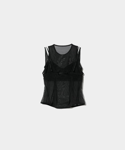 beautiful people（ビューティフルピープル）の「our wacoal cup in tank top（タンクトップ・レディース・ブラック・MEDIUM/SMALL）」の2枚目の写真