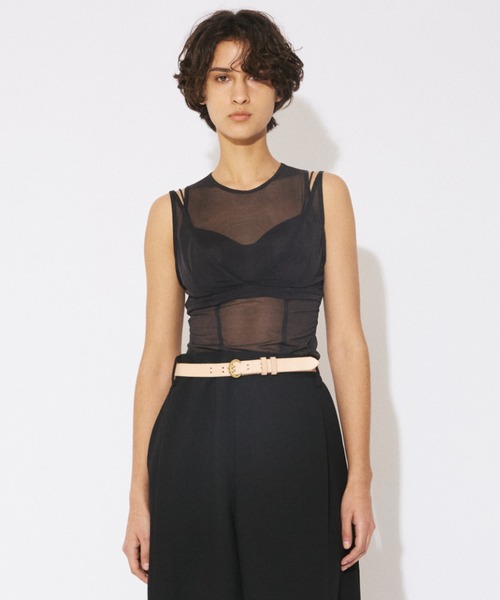 beautiful people（ビューティフルピープル）の「our wacoal cup in tank top（タンクトップ・レディース・ブラック・MEDIUM/SMALL）」の7枚目の写真