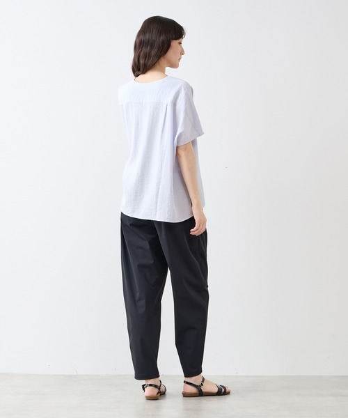 LOGEMENT DE CLAIRE(ロジュモンドクレール)の「キーネックブラウス(シャツ/ブラウス・レディース・グレー/オフホワイト/サックスブルー・FREE)」の14枚目の写真