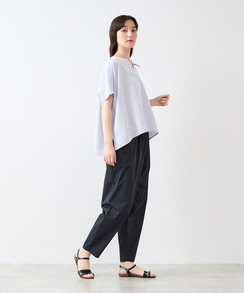 LOGEMENT DE CLAIRE(ロジュモンドクレール)の「キーネックブラウス(シャツ/ブラウス・レディース・グレー/オフホワイト/サックスブルー・FREE)」の15枚目の写真