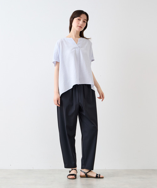 LOGEMENT DE CLAIRE(ロジュモンドクレール)の「キーネックブラウス(シャツ/ブラウス・レディース・グレー/オフホワイト/サックスブルー・FREE)」の16枚目の写真