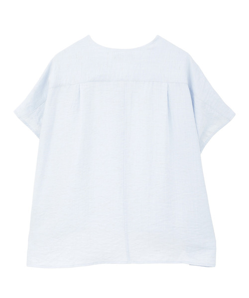 LOGEMENT DE CLAIRE(ロジュモンドクレール)の「キーネックブラウス(シャツ/ブラウス・レディース・グレー/オフホワイト/サックスブルー・FREE)」の18枚目の写真