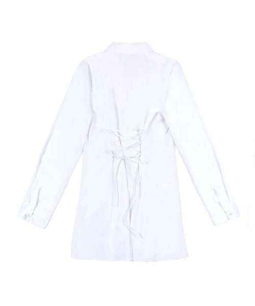 FANCY CLUB（ファンシークラブ）の「[NF]アイレットポイントシャツワンピース(WHT)_FZD291（ワンピース・レディース・その他・ONE SIZE）」の5枚目の写真