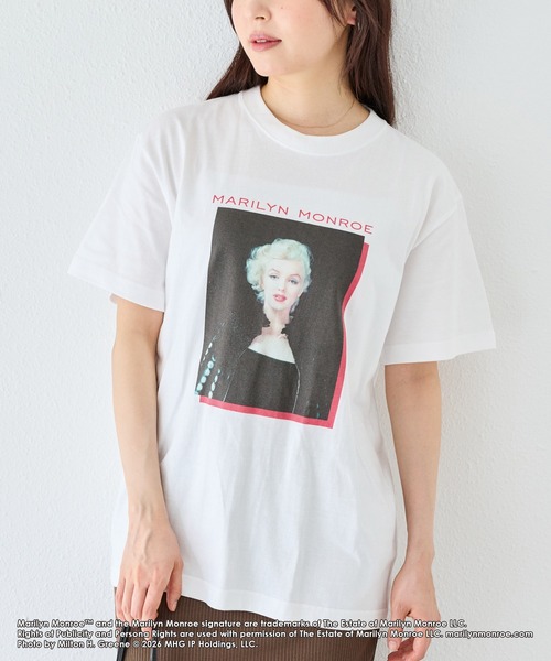 GOOD ROCK SPEED(グッドロックスピード)の「【GOOD ROCK SPEED】マリリン・モンロー|Marilyn Monroe/フォトプリントTシャツ(Tシャツ/カットソー・レディース・ホワイト/オフホワイト・F)」の22枚目の写真