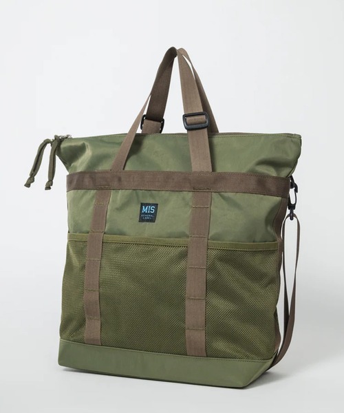 MIS（エムアイエス）の「【MIS】MESH POCKET TOTE BAG / メッシュポケットトートバッグ（トートバッグ・レディース・オリーブ/ブラック・FREE）」の5枚目の写真