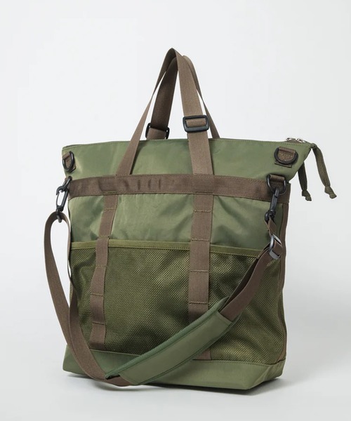 MIS（エムアイエス）の「【MIS】MESH POCKET TOTE BAG / メッシュポケットトートバッグ（トートバッグ・レディース・オリーブ/ブラック・FREE）」の6枚目の写真