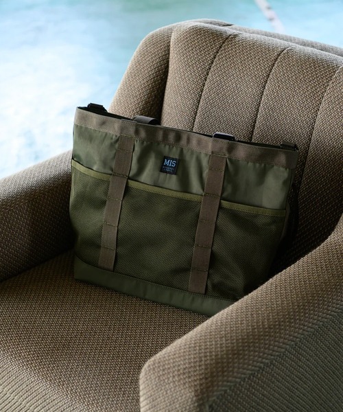 MIS（エムアイエス）の「【MIS】MESH POCKET TOTE BAG / メッシュポケットトートバッグ（トートバッグ・レディース・オリーブ/ブラック・FREE）」の9枚目の写真