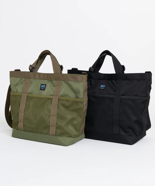 MIS（エムアイエス）の「【MIS】MESH POCKET TOTE BAG / メッシュポケットトートバッグ（トートバッグ・レディース・オリーブ/ブラック・FREE）」の10枚目の写真