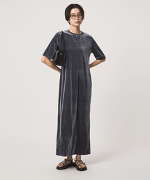 ベロア ショートスリーブ ワンピース