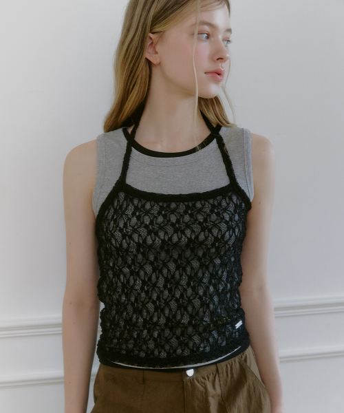 MICANE(ミケーネ)の「ヘリアレースホルターネックT(Tシャツ/カットソー・レディース・ブラック/アイボリー・SMALL/MEDIUM/LARGE/X-LARGE)」の3枚目の写真
