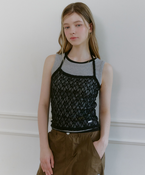 MICANE(ミケーネ)の「ヘリアレースホルターネックT(Tシャツ/カットソー・レディース・ブラック/アイボリー・SMALL/MEDIUM/LARGE/X-LARGE)」の4枚目の写真