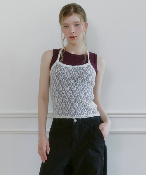 MICANE(ミケーネ)の「ヘリアレースホルターネックT(Tシャツ/カットソー・レディース・ブラック/アイボリー・SMALL/MEDIUM/LARGE/X-LARGE)」の9枚目の写真