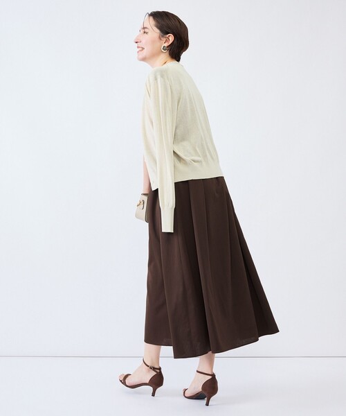 NOLLEY’S(ノーリーズ)の「《UVカット》ウォッシャブルVネックギャザーワンピース(ワンピース・レディース・ブラウン/ブラック・36/38)」の13枚目の写真