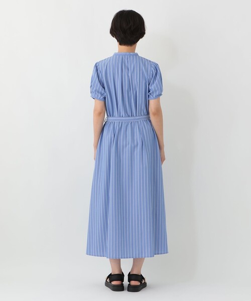 Afternoon Tea（アフタヌーンティー）の「【接触冷感 UVカット 吸水速乾 抗菌防臭】バンセルクールパフスリーブワンピース（ワンピース・レディース・ブルー・MEDIUM）」の2枚目の写真