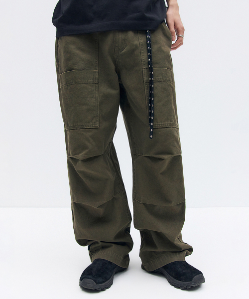 MAISON MINED(メゾンミネド)の「PARACHUTE VELCRO PANTS KHAKI(その他パンツ・メンズ・その他・SMALL/MEDIUM/LARGE)」の1枚目の写真