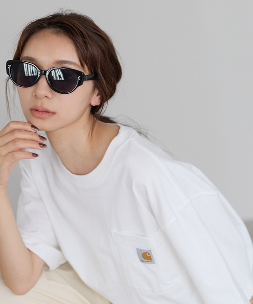 Carhartt(カーハート)の「【Carhartt/カーハート】ヘビーウェイト オーバーサイズ ポケットTシャツ ユニセックス コットン 半袖Tシャツ(Tシャツ/カットソー・レディース・ブラック/チャコールグレー/ベージュ/ホワイト/ネイビー/グレー・L/M/XL)」の21枚目の写真