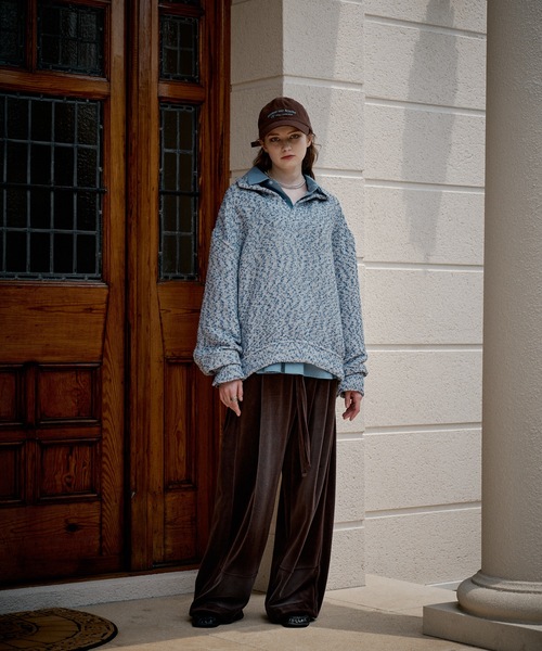 CASPER JOHN(キャスパージョン)の「Mix boucle skipper polo sweat/ミックスブークレスキッパーポロスウェット(ポロシャツ・メンズ・ピンク/ブルー/ブラック・X-SMALL/LARGE/MEDIUM/SMALL)」の16枚目の写真