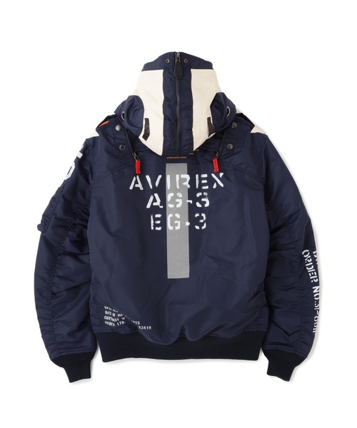 AVIREX(アヴィレックス)の「《WEB&DEPOT限定》MA-1 REMODEL MARKⅡ(ミリタリージャケット・レディース・ロイヤルブルー/ブラック/チャコールグレー/セージグリーン・F)」の8枚目の写真