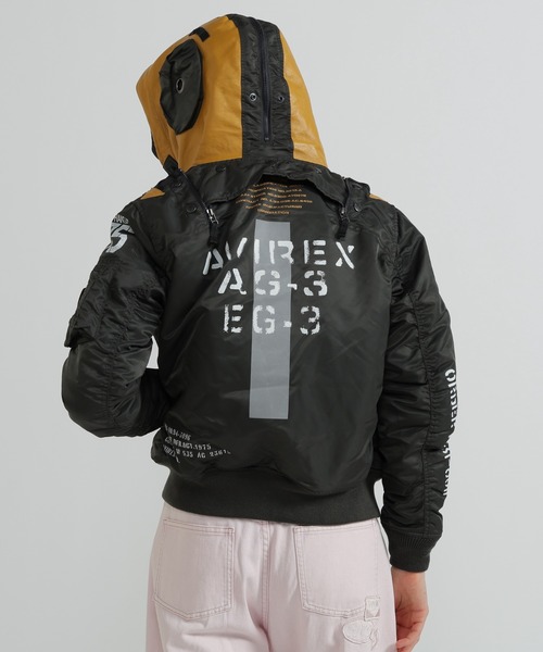 AVIREX(アヴィレックス)の「《WEB&DEPOT限定》MA-1 REMODEL MARKⅡ(ミリタリージャケット・レディース・ロイヤルブルー/ブラック/チャコールグレー/セージグリーン・F)」の11枚目の写真