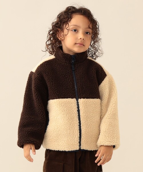 BEAMS mini(ビームスミニ)の「ボア リバーシブル ブルゾン 2026FW(90~150cm) キッズ アウター プチプラ 人気 定番 通園 通学(ブルゾン・キッズ・パープル系その他3/ブラウン・110/100/90/150/140/130/120)」の2枚目の写真