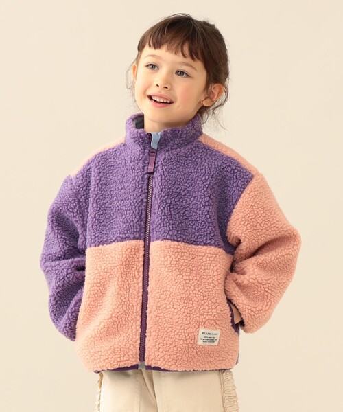 BEAMS mini(ビームスミニ)の「ボア リバーシブル ブルゾン 2026FW(90~150cm) キッズ アウター プチプラ 人気 定番 通園 通学(ブルゾン・キッズ・パープル系その他3/ブラウン・110/100/90/150/140/130/120)」の1枚目の写真