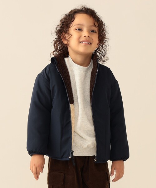 BEAMS mini(ビームスミニ)の「ボア リバーシブル ブルゾン 2026FW(90~150cm) キッズ アウター プチプラ 人気 定番 通園 通学(ブルゾン・キッズ・パープル系その他3/ブラウン・110/100/90/150/140/130/120)」の3枚目の写真
