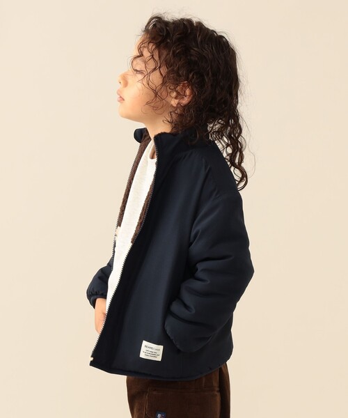 BEAMS mini(ビームスミニ)の「ボア リバーシブル ブルゾン 2026FW(90~150cm) キッズ アウター プチプラ 人気 定番 通園 通学(ブルゾン・キッズ・パープル系その他3/ブラウン・110/100/90/150/140/130/120)」の4枚目の写真