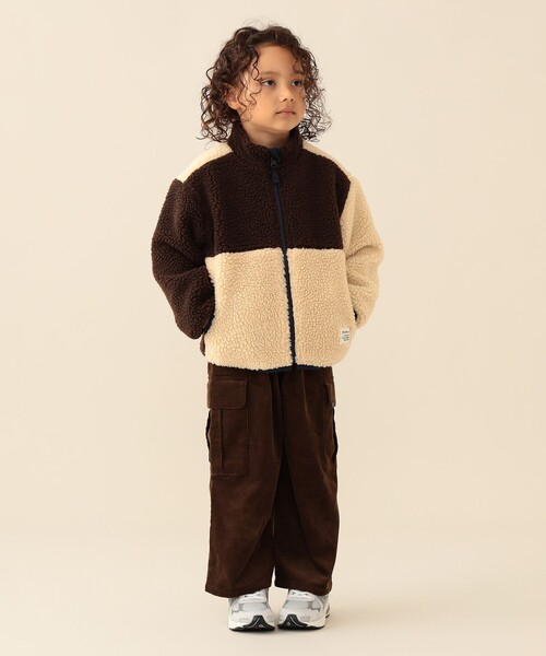 BEAMS mini(ビームスミニ)の「ボア リバーシブル ブルゾン 2026FW(90~150cm) キッズ アウター プチプラ 人気 定番 通園 通学(ブルゾン・キッズ・パープル系その他3/ブラウン・110/100/90/150/140/130/120)」の6枚目の写真