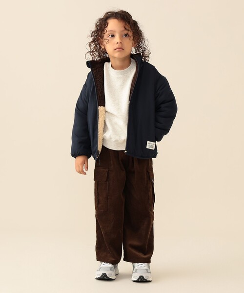 BEAMS mini(ビームスミニ)の「ボア リバーシブル ブルゾン 2026FW(90~150cm) キッズ アウター プチプラ 人気 定番 通園 通学(ブルゾン・キッズ・パープル系その他3/ブラウン・110/100/90/150/140/130/120)」の8枚目の写真