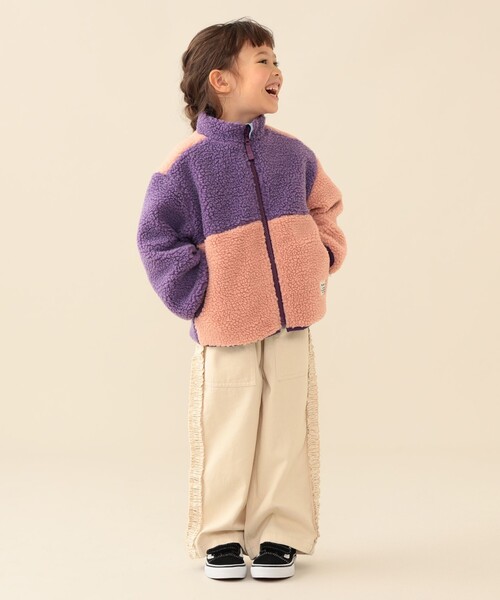 BEAMS mini(ビームスミニ)の「ボア リバーシブル ブルゾン 2026FW(90~150cm) キッズ アウター プチプラ 人気 定番 通園 通学(ブルゾン・キッズ・パープル系その他3/ブラウン・110/100/90/150/140/130/120)」の10枚目の写真